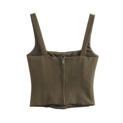 Casual Strap Elastic Top
