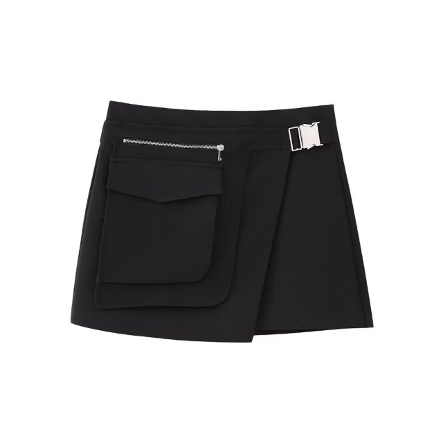 Pocket Embellished Skirt