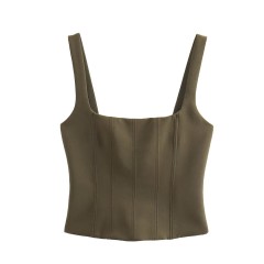 Casual Strap Elastic Top