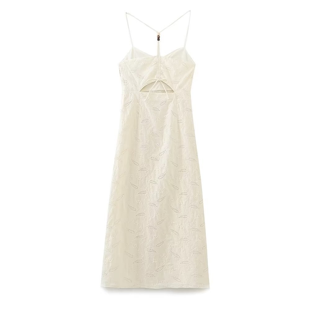 Hollow Out Embroidered Dress