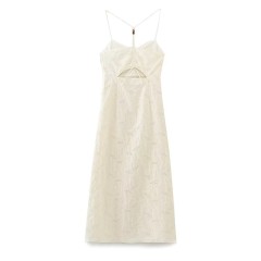Hollow Out Embroidered Dress