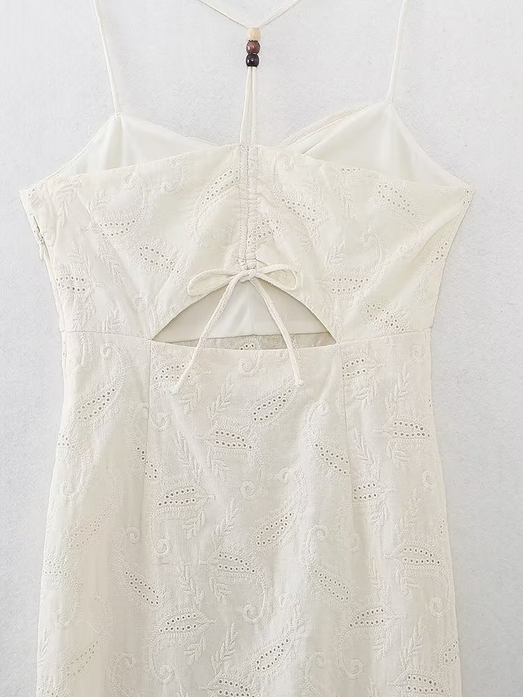 Hollow Out Embroidered Dress
