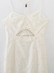 Hollow Out Embroidered Dress
