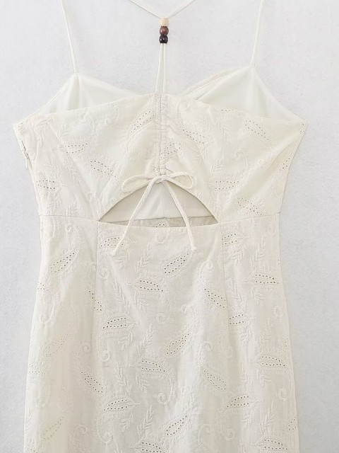 Hollow Out Embroidered Dress