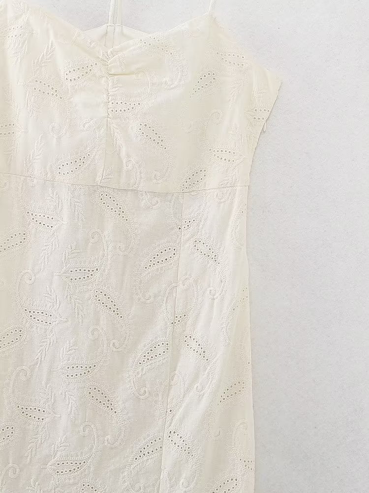Hollow Out Embroidered Dress