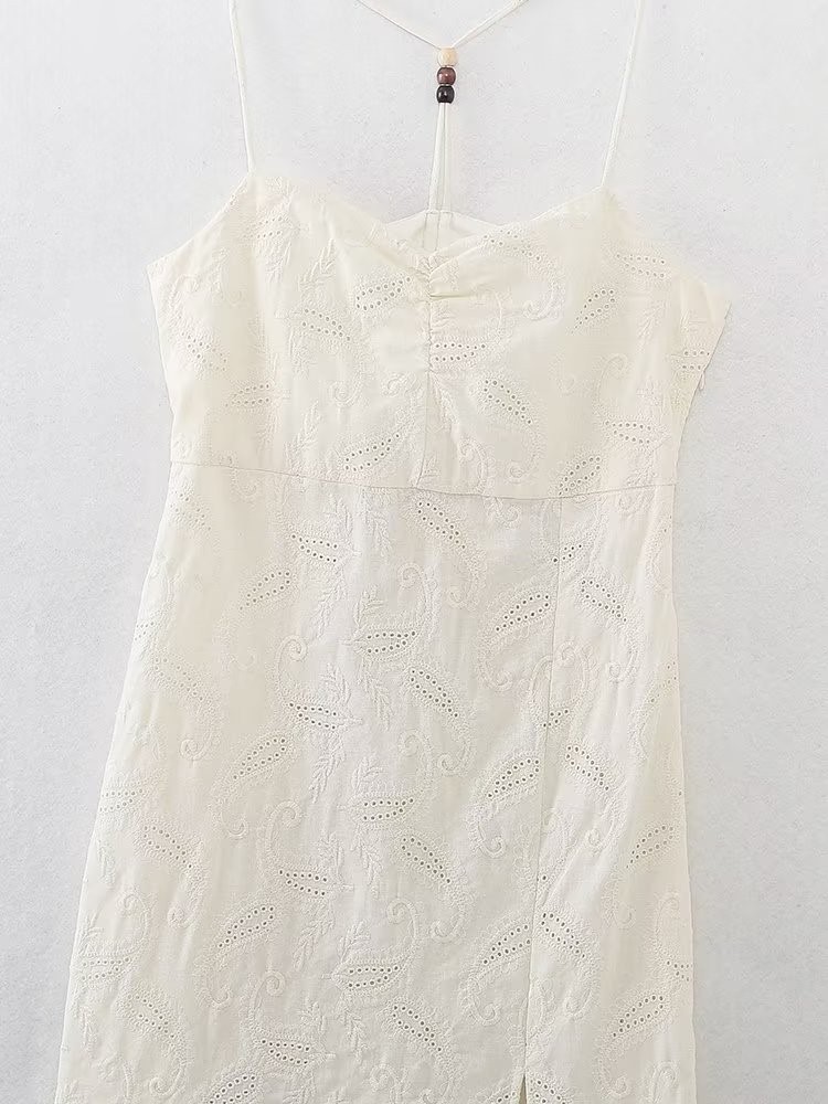 Hollow Out Embroidered Dress
