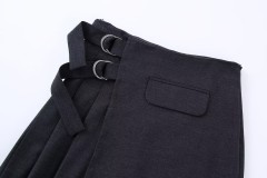 Wide Pleated Mini Skirt