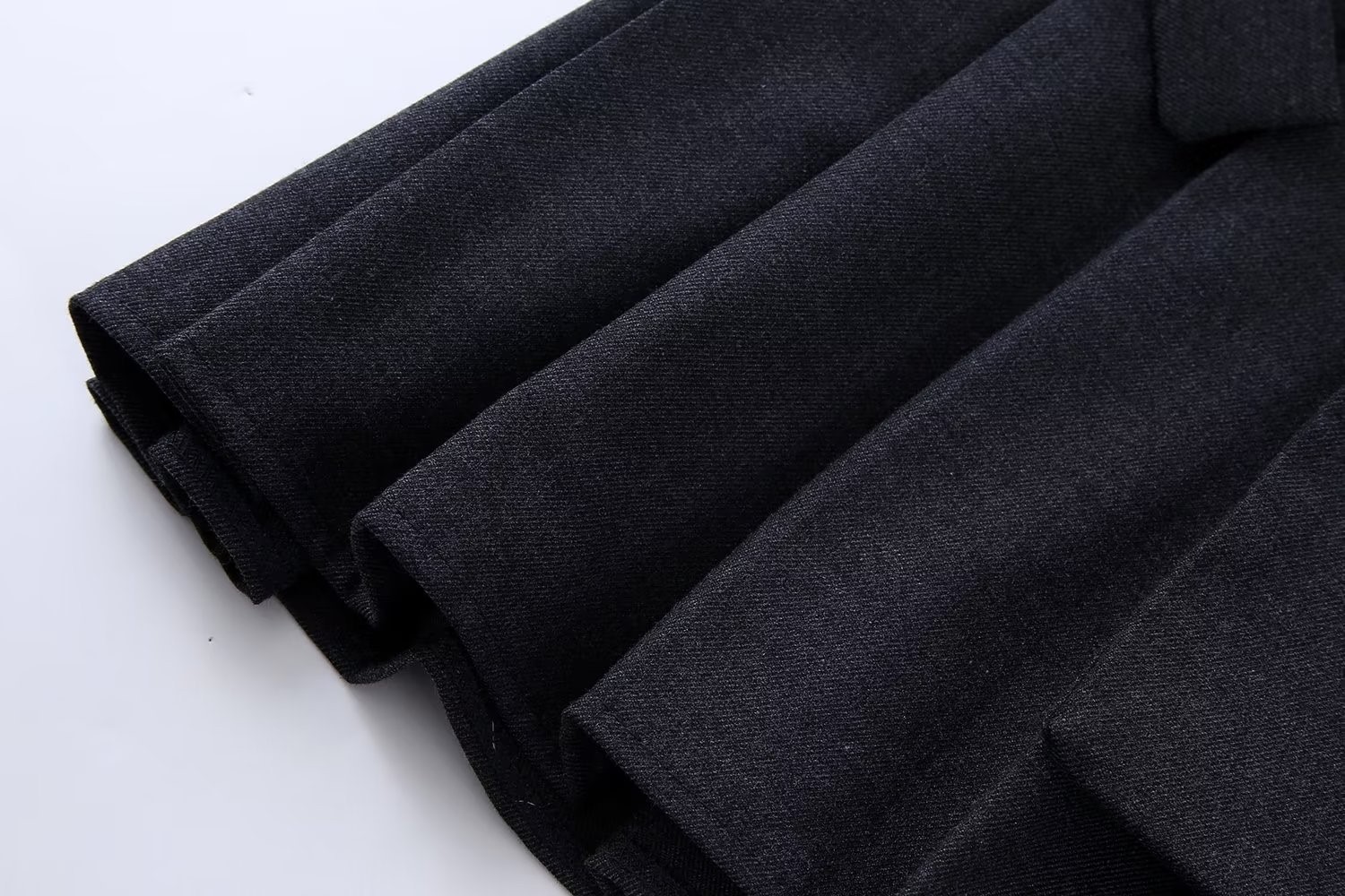 Wide Pleated Mini Skirt