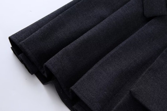 Wide Pleated Mini Skirt