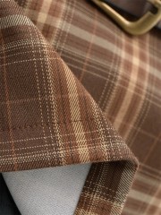 Checkered Contrasting Short Skirt