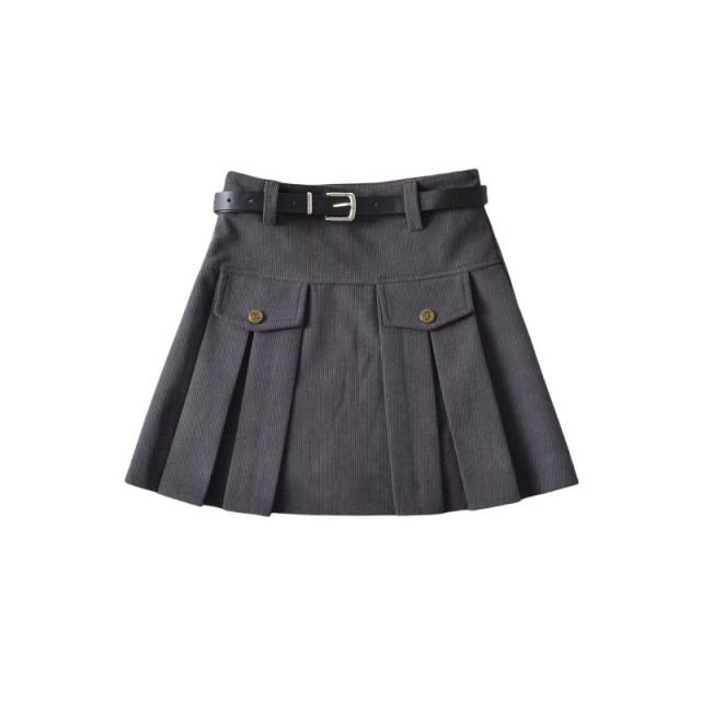 A-line Corduroy Skirt