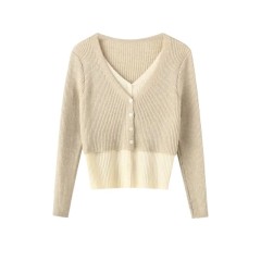 V-neck Knit Top