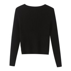 V-neck Knit Top