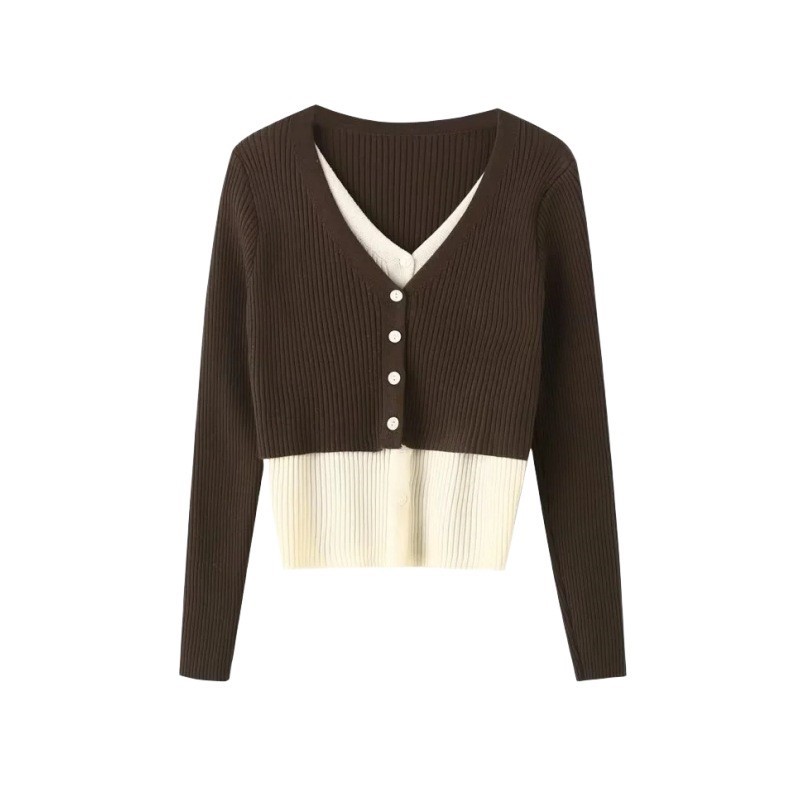 V-neck Knit Top