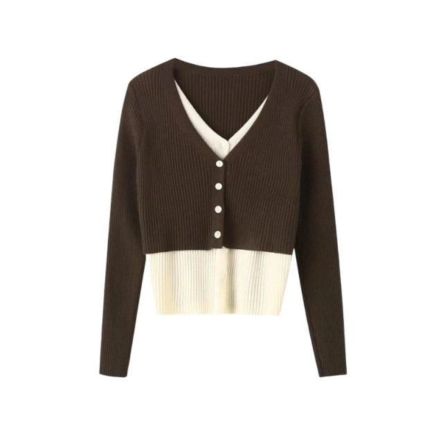 V-neck Knit Top