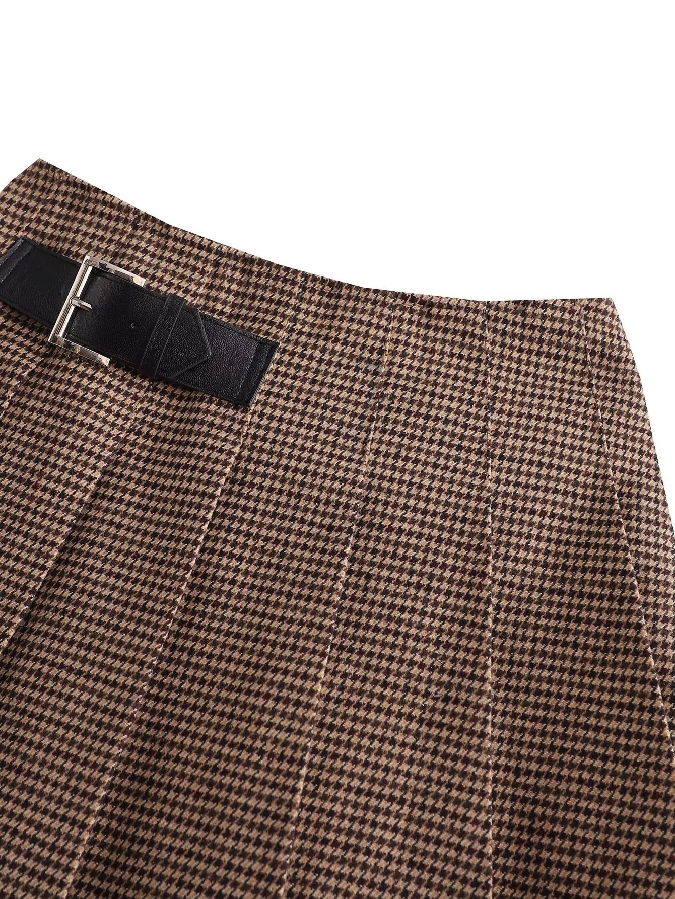 Wide Pleated A-line Skirt