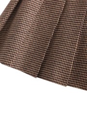 Wide Pleated A-line Skirt