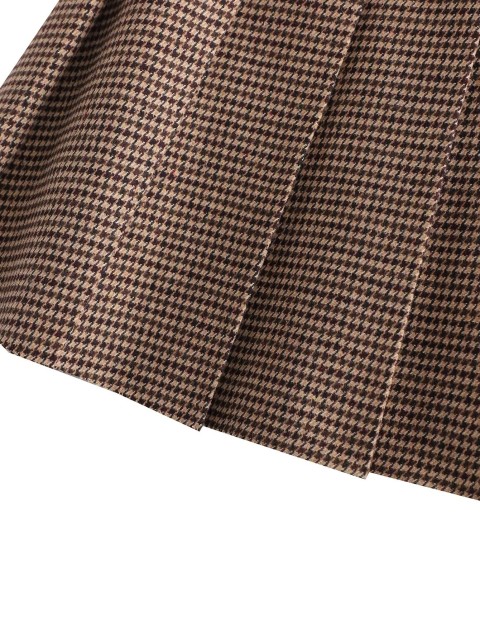 Wide Pleated A-line Skirt