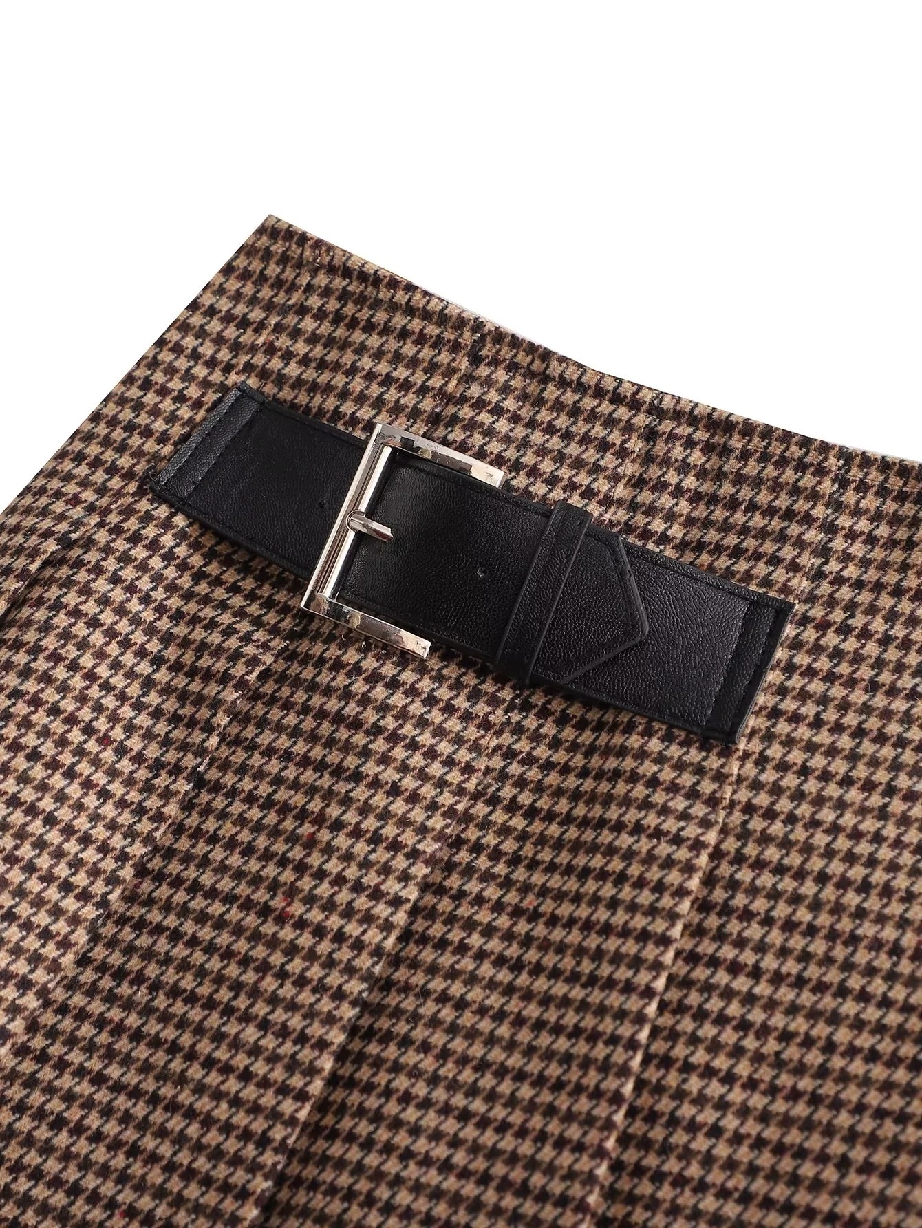 Wide Pleated A-line Skirt