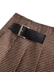 Wide Pleated A-line Skirt