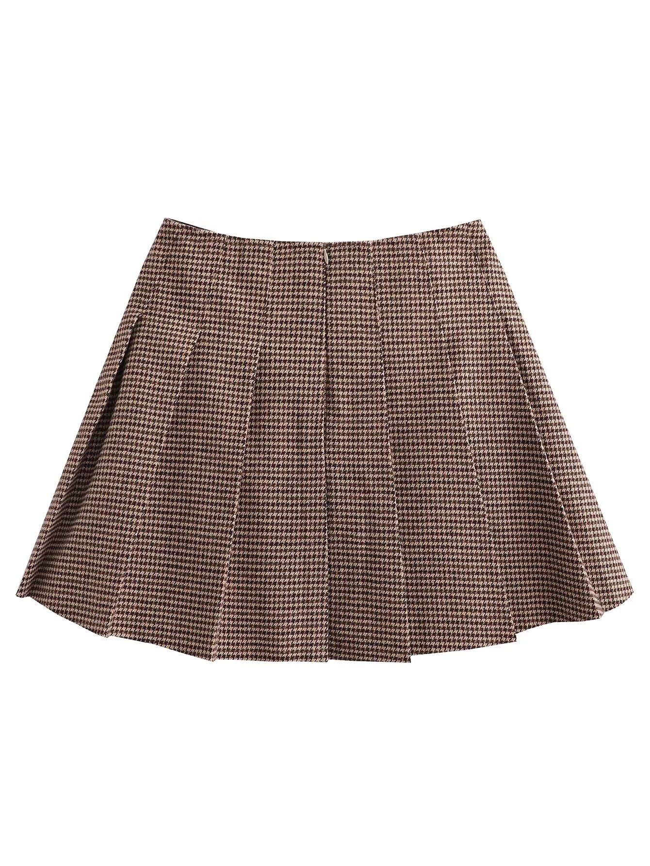 Wide Pleated A-line Skirt