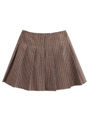 Wide Pleated A-line Skirt