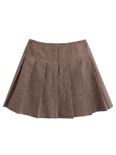 Wide Pleated A-line Skirt