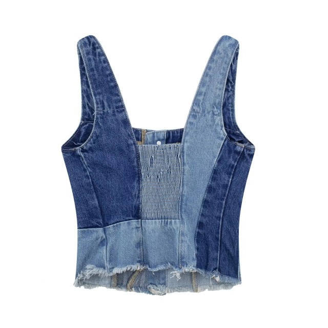 Denim Strap Top