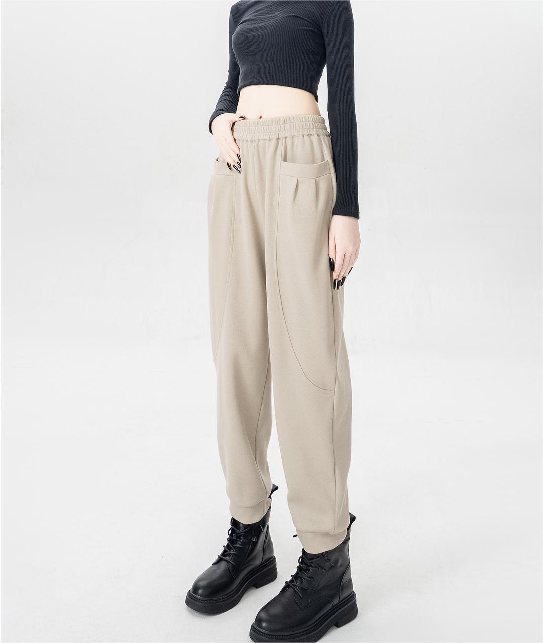 New fashion casual high-waisted slim radish pants