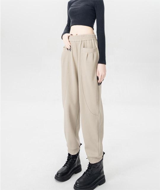 New fashion casual high-waisted slim radish pants
