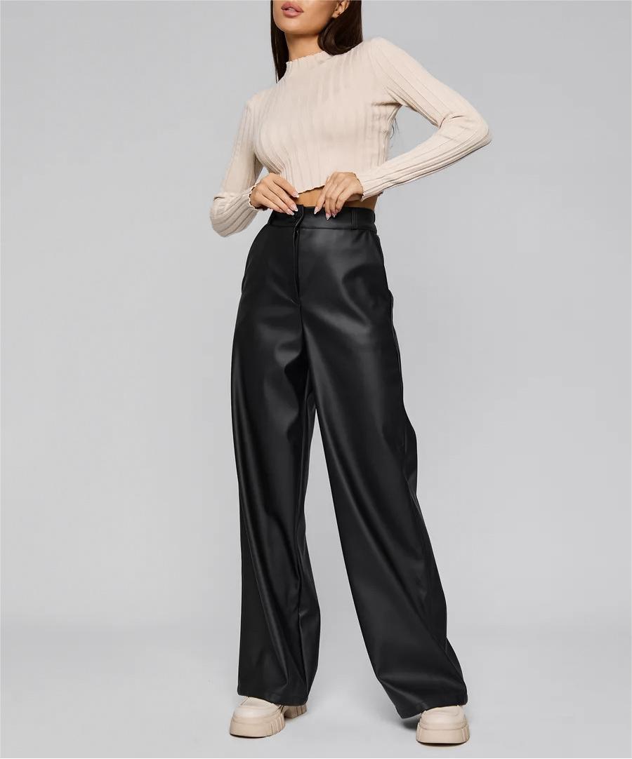 PU leather leather pants fashion casual sports pants