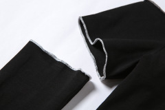 Off-the-shoulder short with long sleeves