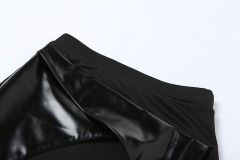 High-waisted slit skirt