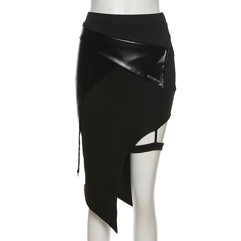 High-waisted slit skirt