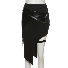High-waisted slit skirt
