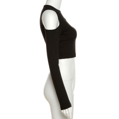 Sexy off-the-shoulder long sleeves short