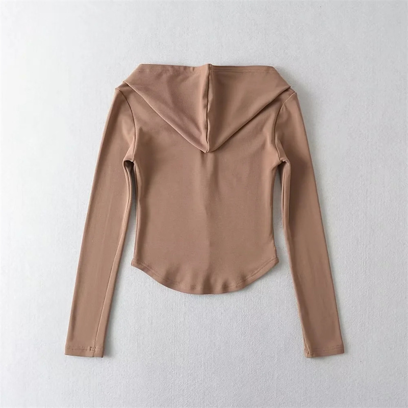 Hooded half zipper and fleece long sleeves