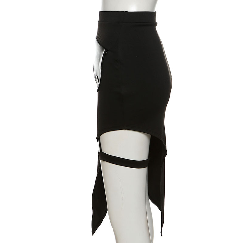 High-waisted slit skirt