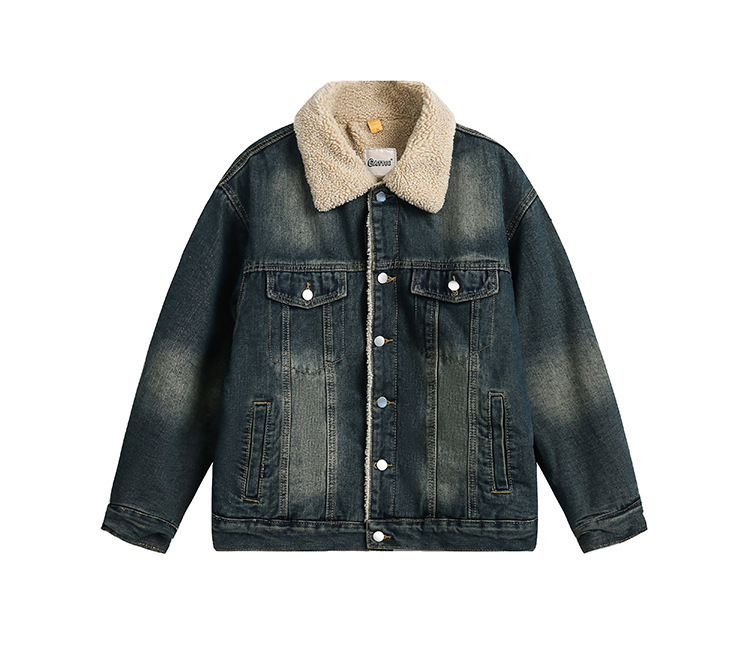 Vintage cashmere denim coats for men and women