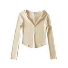 Hooded half zipper and fleece long sleeves
