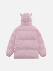 Hooded padded jacket for couples
