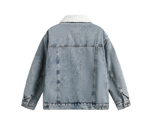 Vintage cashmere denim coats for men and women