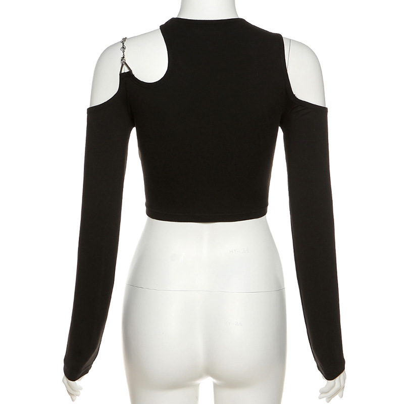 Sexy off-the-shoulder long sleeves short