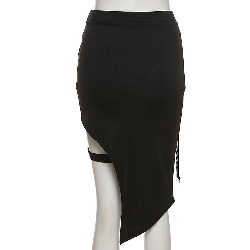 High-waisted slit skirt