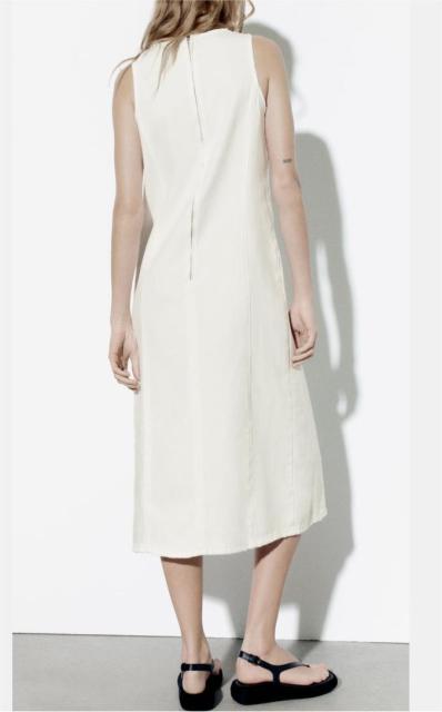 New round neck denim dress
