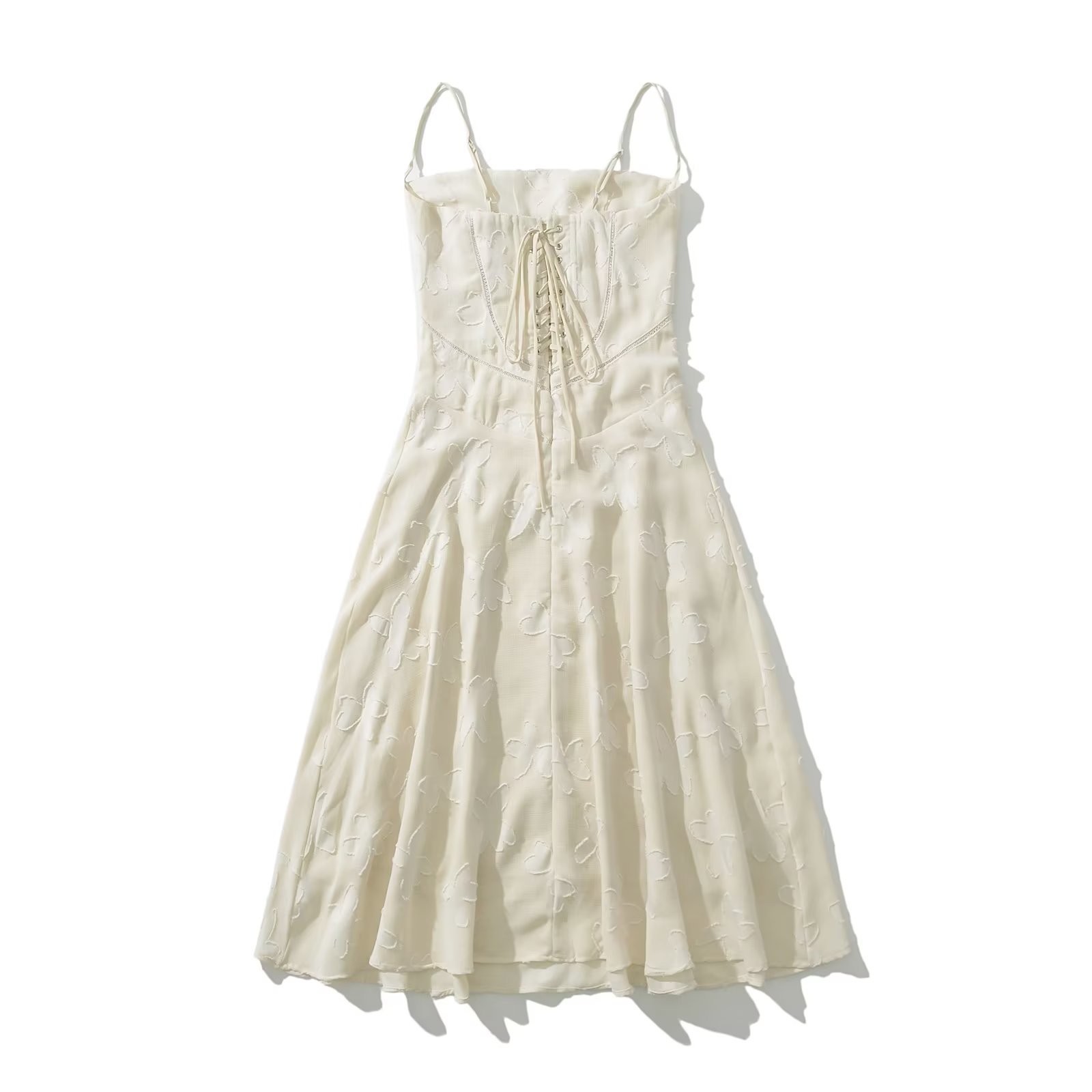 Strapless line-neck evening dress