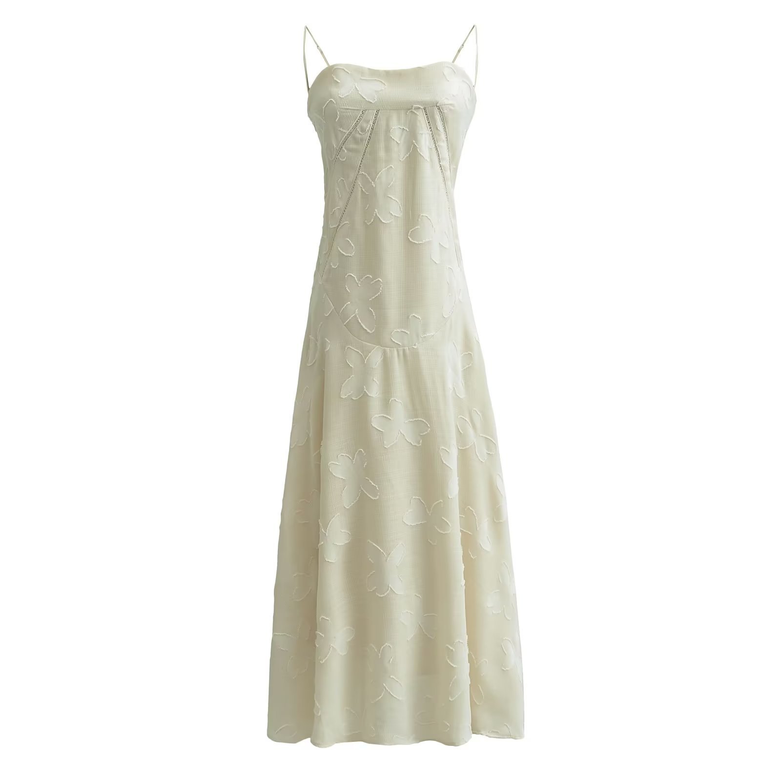 Strapless line-neck evening dress