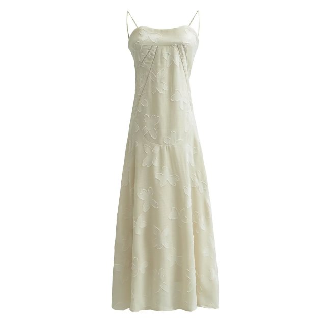 Strapless line-neck evening dress