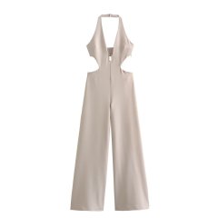 One-piece pants with neck hanging