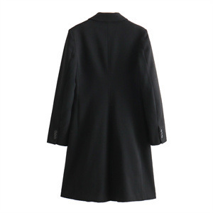 Lapel long-sleeved slim-fit coat